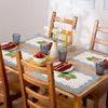 Striped Blue Accessories - Strawberry Stripes Set of 4 Indoor/Outdoor Placemats Candy Cane Wylder Nature