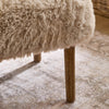 Struan Faux Fur Armchair & Footstool Natural