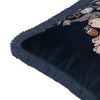 Animal Blue Cushions - Strawberry Thief Embroidered Velvet Cushion Cover Indigo Morris & Co