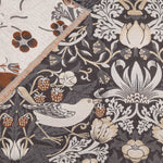 Floral Beige Throws - Strawberry Thief Jacquard Throw Biscuit Morris & Co