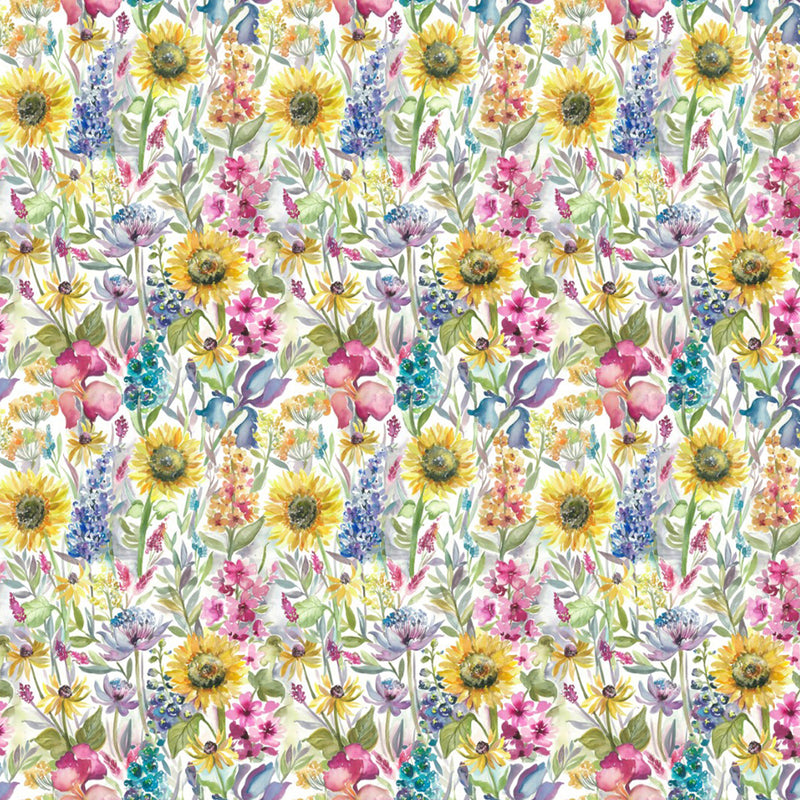 Voyage Maison Sunflower Printed Linen Fabric in Cream