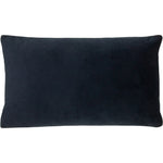 Plain Blue Cushions - Sunningdale Velvet Rectangular Cushion Cover Midnight Paoletti