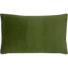 Plain Green Cushions - Sunningdale Velvet Rectangular Cushion Cover Olive Paoletti