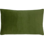 Plain Green Cushions - Sunningdale Velvet Rectangular Cushion Cover Olive Paoletti