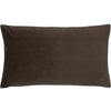 Plain Brown Cushions - Sunningdale Velvet Rectangular Cushion Cover Truffle Paoletti