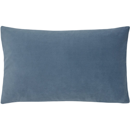 Paoletti Sunningdale Velvet Rectangular Cushion Cover in Wedgewood