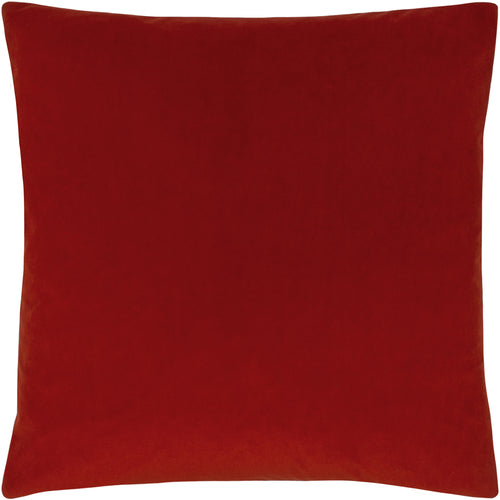 Paoletti Sunningdale Velvet Square Cushion Cover in Flame