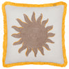  Yellow Cushions - Sun Embroidered Cushion Cover Yellow furn.