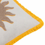  Yellow Cushions - Sun Embroidered Cushion Cover Yellow furn.