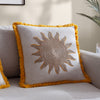  Yellow Cushions - Sun Embroidered Cushion Cover Yellow furn.