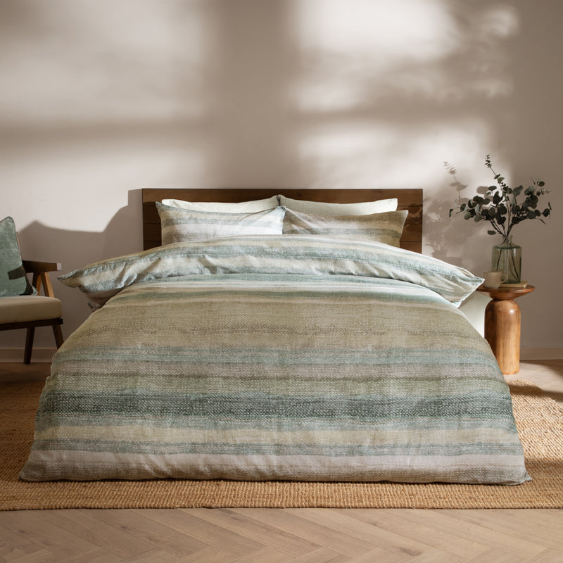 Swift Brushed Cotton Duvet Cover Set Eucalyptus