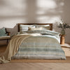 Striped Green Bedding - Swift Brushed Cotton Duvet Cover Set Eucalyptus Yard