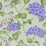 Floral Blue Fabric - Sylvana Printed Cotton Fabric (By The Metre) Sage Voyage Maison