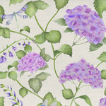 Floral Purple Fabric - Sylvana Printed Cotton Fabric (By The Metre) Violet Voyage Maison