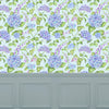 Floral Blue Wallpaper - Sylvana  1.4m Wide Width Wallpaper (By The Metre) Duck Egg Blue Voyage Maison