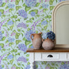 Floral Blue Wallpaper - Sylvana  1.4m Wide Width Wallpaper (By The Metre) Duck Egg Blue Voyage Maison