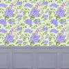 Floral Blue Wallpaper - Sylvana  1.4m Wide Width Wallpaper (By The Metre) Sage Voyage Maison