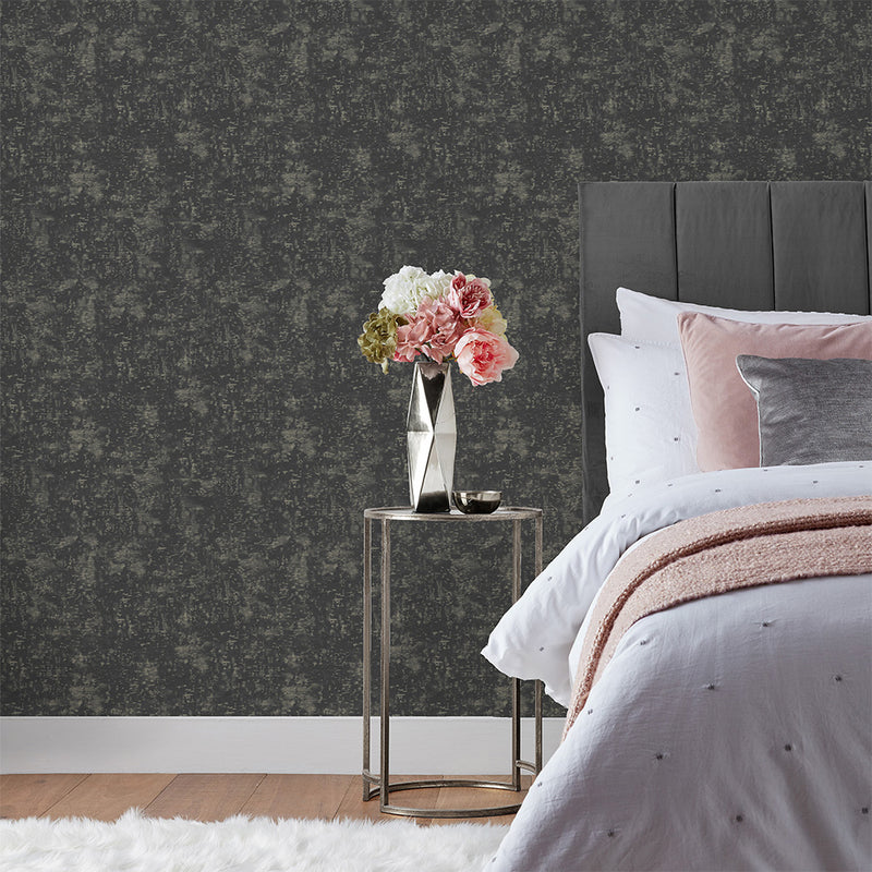 Paoletti Symphony Vinyl Wallpaper Sample in Black