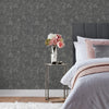 Paoletti Symphony Vinyl Wallpaper Sample in Charcoal