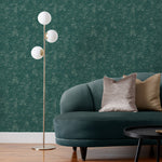 Paoletti Symphony Vinyl Wallpaper Sample in Teal