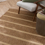 Striped Beige Rugs - Tala Stripe Jute Effect Indoor/Outdoor Rug Natural Yard