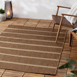 Striped Beige Rugs - Tala Stripe Jute Effect Indoor/Outdoor Rug Natural Yard