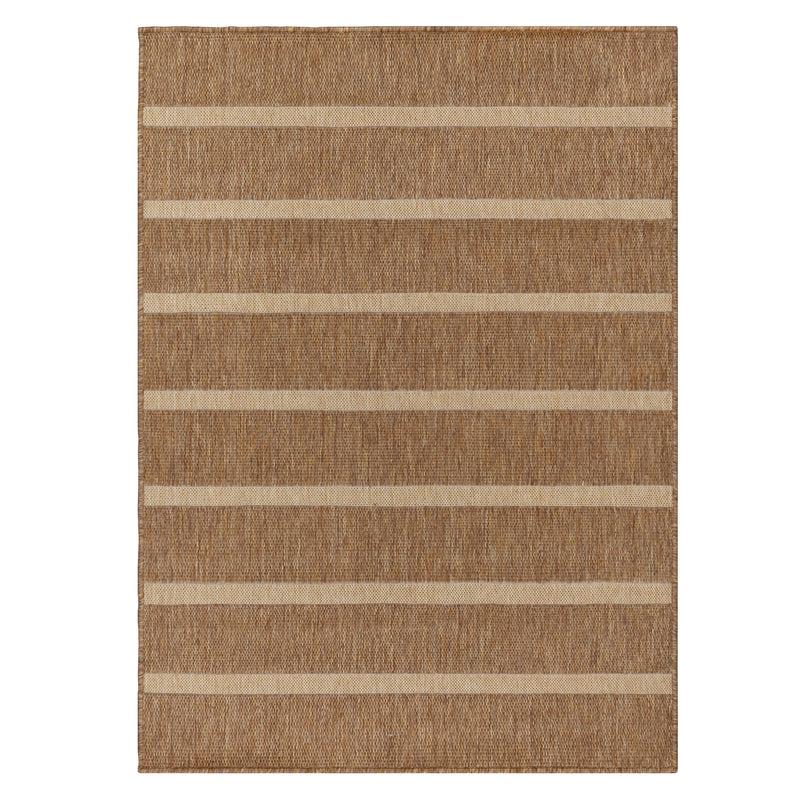 Striped Beige Rugs - Tala Stripe Jute Effect Indoor/Outdoor Rug Natural Yard