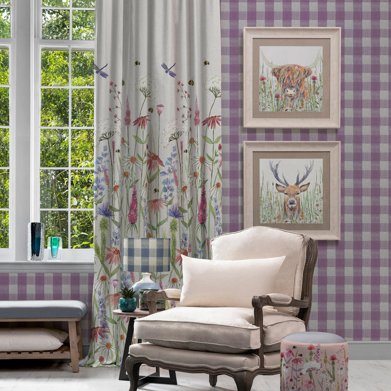 Voyage Maison Tamar 1.4m Wide Width Wallpaper in Mauve