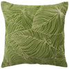 Floral Green Cushions - Taro Embroidered Cushion Cover Grass Additions