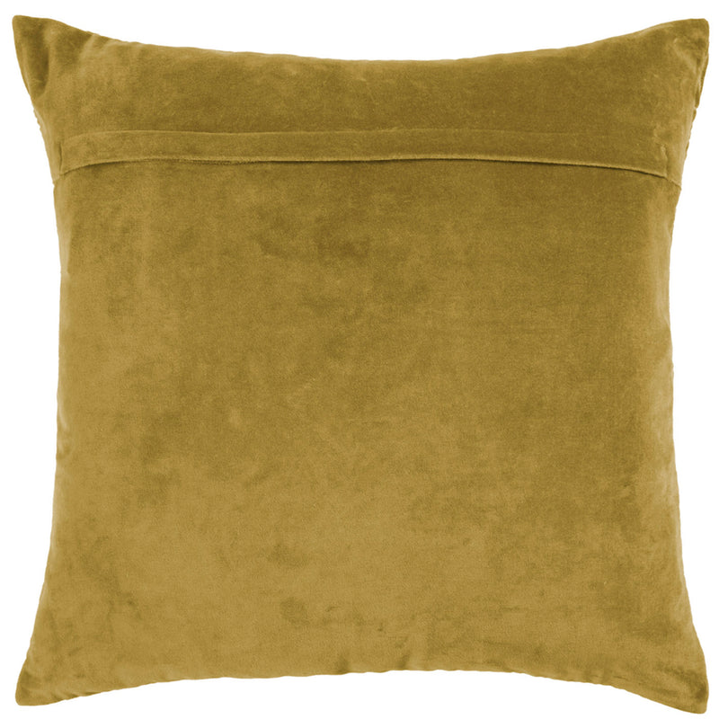 Floral Yellow Cushions - Taro Embroidered Cushion Cover Mustard Additions