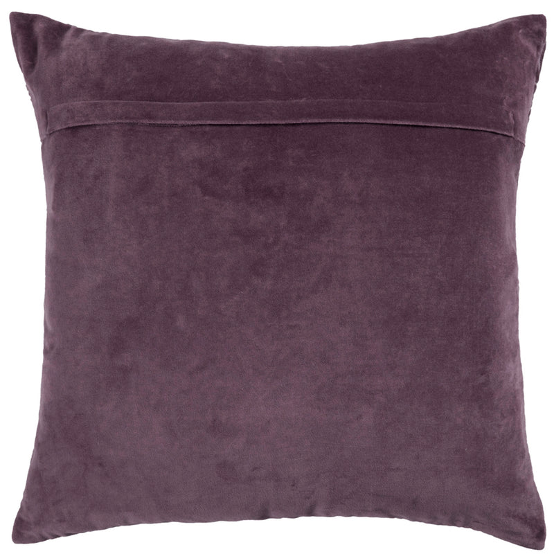 Floral Purple Cushions - Taro Embroidered Cushion Cover Plum Additions