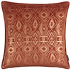 Paoletti Tayanna Metallic Velvet Cushion Cover in Brick