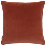 Paoletti Tayanna Metallic Velvet Cushion Cover in Brick