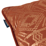 Paoletti Tayanna Metallic Velvet Cushion Cover in Brick