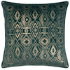 Paoletti Tayanna Metallic Velvet Cushion Cover in Emerald