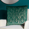 Paoletti Tayanna Metallic Velvet Cushion Cover in Emerald