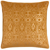 Paoletti Tayanna Metallic Velvet Cushion Cover in Mustard