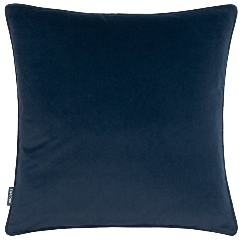 Paoletti Tayanna Metallic Velvet Cushion Cover in Navy