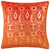 Paoletti Tayanna Metallic Velvet Cushion Cover in Papaya