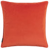 Paoletti Tayanna Metallic Velvet Cushion Cover in Papaya