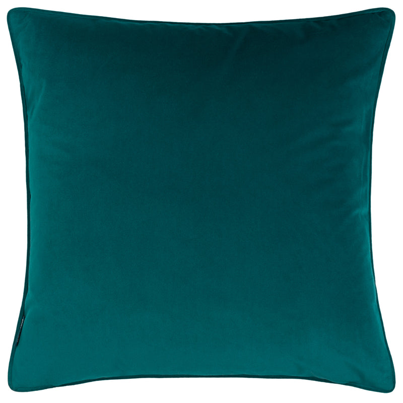 Paoletti Tayanna Metallic Velvet Cushion Cover in Teal