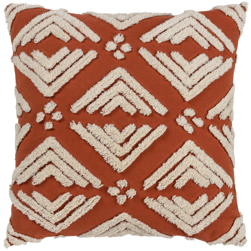 Yard Taya Cotton Tufted Cushion Cover in Pecan