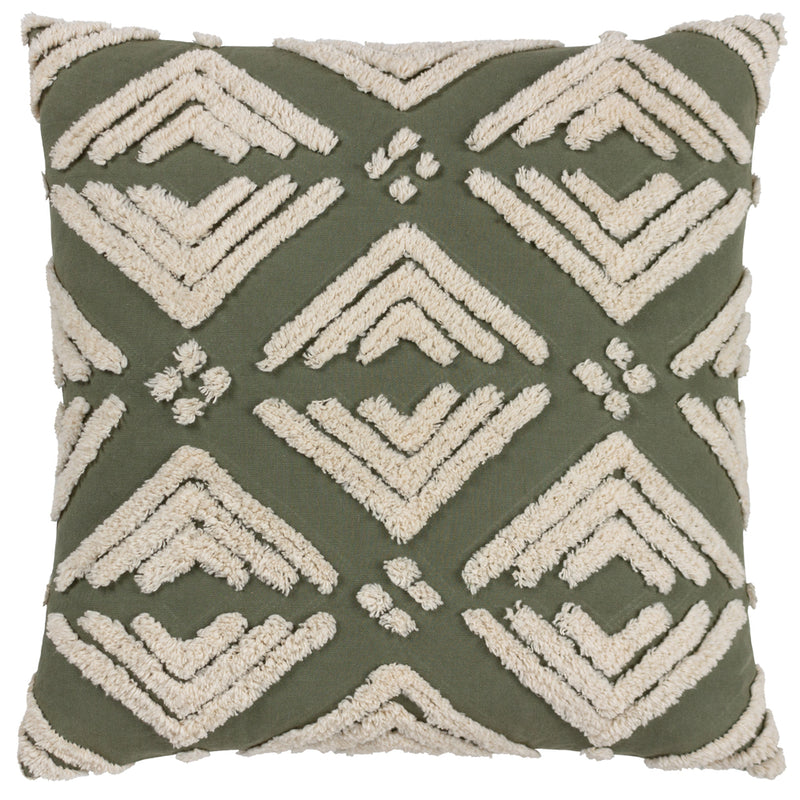 Yard Taya Cotton Tufted Cushion Cover in Sage