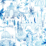 Global Blue Wallpaper - Tellaro  1.4m Wide Width Wallpaper (By The Metre) Cobalt Voyage Maison