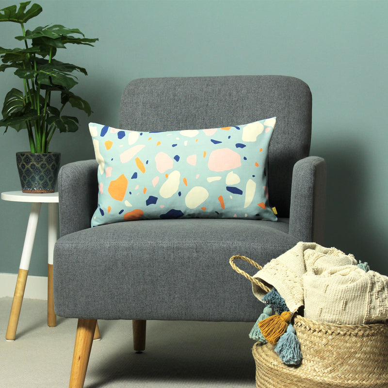 furn. Terra 100% Recycled Cushion Cover in Aqua