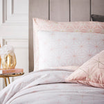 furn. Tessellate Geometric Duvet Cover Set in Blush/Gold