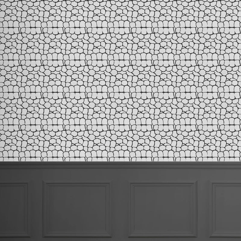 Voyage Maison Testa 1.4m Wide Width Wallpaper in Noir