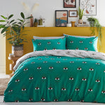 furn. Theia Abstract Eye Duvet Cover Set in Jade