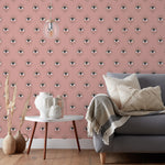 furn. Theia Gold Foil Wallpaper in Blush