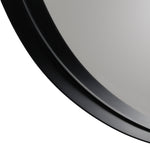 Yard Thin Round Deep Edge Circular Wall Mirror in Black